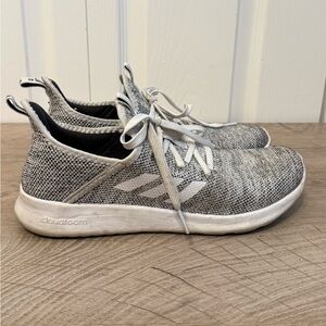 Adidas Womens 9 Cloudfoam Pure 2.0 Low Top Sneakers grey Fabric Lace Up preowned